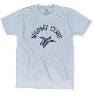 Whidbey Island Beach Sea Turtle Adult Tri-Blend T-Shirt - Athletic White Whidbey Island Beach Sea Turtle Adult Tri-Blend T-Shirt - Athletic White