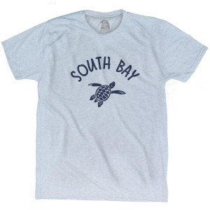 South Bay Beach Sea Turtle Adult Tri-Blend T-Shirt - Athletic White South Bay Beach Sea Turtle Adult Tri-Blend T-Shirt - Athletic White