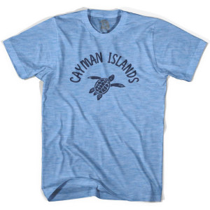 Cayman Islands Beach Sea Turtle Adult Tri-Blend T-Shirt - Athletic Blue Cayman Islands Beach Sea Turtle Adult Tri-Blend T-Shirt - Athletic Blue