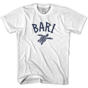 Bari Beach Sea Turtle Womens Cotton T-shirt - White