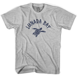 Lunada Bay Beach Sea Turtle Womens Cotton T-Shirt - Grey Heather