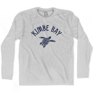 Kimbe Bay Beach Sea Turtle Adult Cotton Long Sleeve T-Shirt - Grey Heather Kimbe Bay Beach Sea Turtle Adult Cotton Long Sleeve T-Shirt - Grey Heather