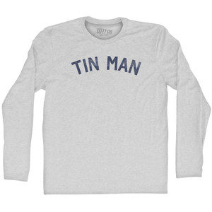 Tin Man Adult Cotton Long Sleeve T-shirt - Grey Heather