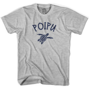 Poipu Beach Sea Turtle Youth Cotton T-Shirt - Grey Heather Poipu Beach Sea Turtle Youth Cotton T-Shirt - Grey Heather
