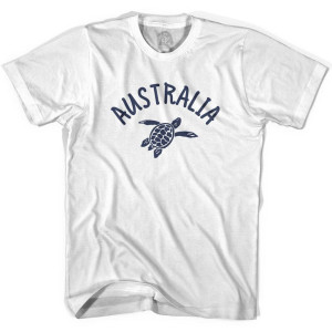 Australia Beach Sea Turtle Youth Cotton T-shirt - White Australia Beach Sea Turtle Youth Cotton T-shirt - White