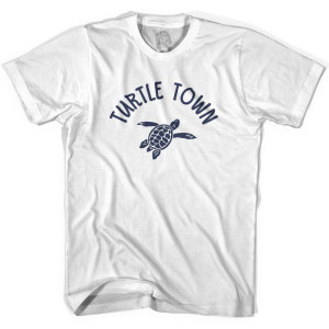 Turtle Town Beach Sea Turtle Youth Cotton T-shirt - White Turtle Town Beach Sea Turtle Youth Cotton T-shirt - White