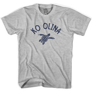 Ko Olina Beach Sea Turtle Adult Cotton T-Shirt - Grey Heather