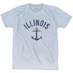 Illinois State Anchor Home Tri-Blend Adult T-Shirt - Athletic White Illinois State Anchor Home Tri-Blend Adult T-Shirt - Athletic White