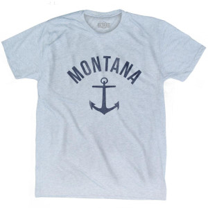 Montana State Anchor Home Tri-Blend Adult T-Shirt - Athletic White Montana State Anchor Home Tri-Blend Adult T-Shirt - Athletic White