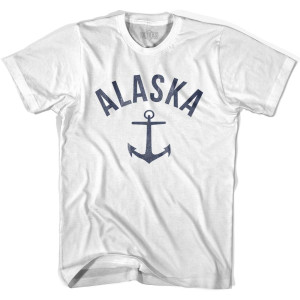 Alaska State Anchor Home Cotton Womens T-shirt - White Alaska State Anchor Home Cotton Womens T-shirt - White
