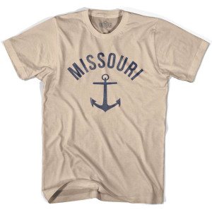 Missouri State Anchor Home Cotton Adult T-Shirt - Creme