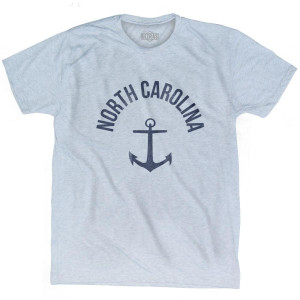 North Carolina State Anchor Home Tri-Blend Adult T-Shirt - Athletic White