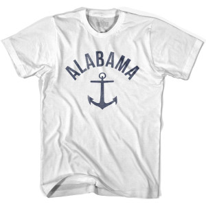 Alabama State Anchor Home Cotton Youth T-shirt - White Alabama State Anchor Home Cotton Youth T-shirt - White