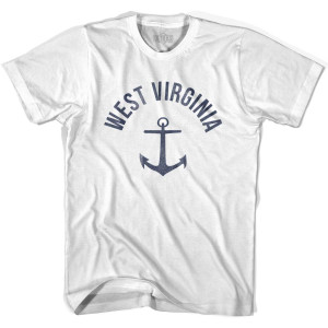 West Virginia State Anchor Home Cotton Youth T-shirt - White West Virginia State Anchor Home Cotton Youth T-shirt - White