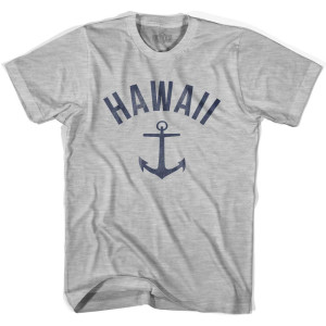 Hawaii State Anchor Home Cotton Adult T-Shirt - Grey Heather Hawaii State Anchor Home Cotton Adult T-Shirt - Grey Heather