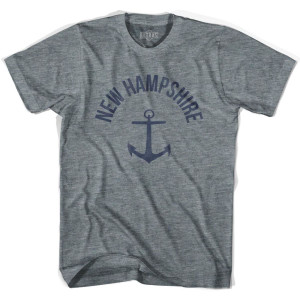 New Hampshire State Anchor Home Tri-Blend Youth T-shirt - Athletic Grey New Hampshire State Anchor Home Tri-Blend Youth T-shirt - Athletic Grey