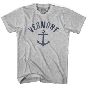Vermont State Anchor Home Cotton Womens T-Shirt - Grey Heather