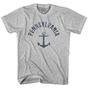 Pennsylvania State Anchor Home Cotton Adult T-Shirt - Grey Heather Pennsylvania State Anchor Home Cotton Adult T-Shirt - Grey Heather