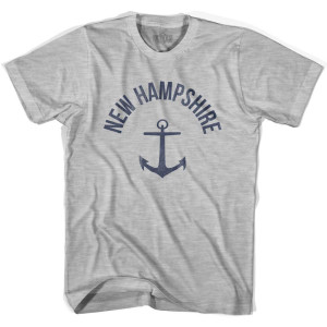 New Hampshire State Anchor Home Cotton Womens T-Shirt - Grey Heather New Hampshire State Anchor Home Cotton Womens T-Shirt - Grey Heather