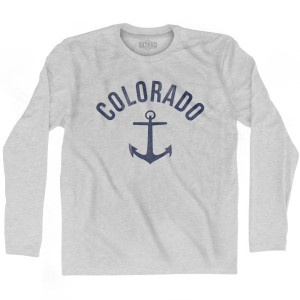 Colorado State Anchor Home Cotton Adult Long Sleeve T-Shirt - Grey Heather Colorado State Anchor Home Cotton Adult Long Sleeve T-Shirt - Grey Heather