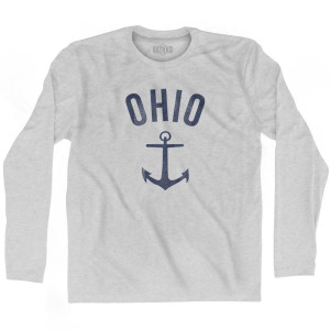 Ohio State Anchor Home Cotton Adult Long Sleeve T-Shirt - Grey Heather Ohio State Anchor Home Cotton Adult Long Sleeve T-Shirt - Grey Heather