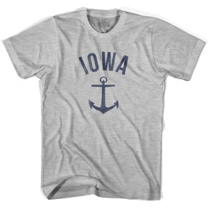 Iowa State Anchor Home Cotton Womens T-Shirt - Grey Heather Iowa State Anchor Home Cotton Womens T-Shirt - Grey Heather