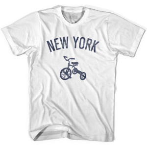 New York State Tricycle Adult Cotton T-shirt - White