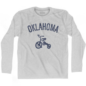 Oklahoma State Tricycle Adult Cotton Long Sleeve T-Shirt - Grey Heather Oklahoma State Tricycle Adult Cotton Long Sleeve T-Shirt - Grey Heather