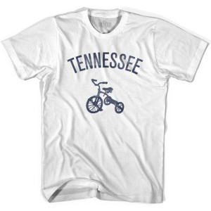 Tennessee State Tricycle Adult Cotton T-shirt - White
