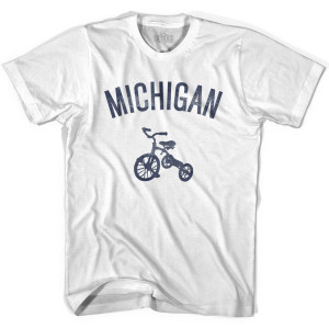Michigan State Tricycle Womens Cotton T-shirt - White Michigan State Tricycle Womens Cotton T-shirt - White