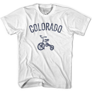 Colorado State Tricycle Adult Cotton T-shirt - White