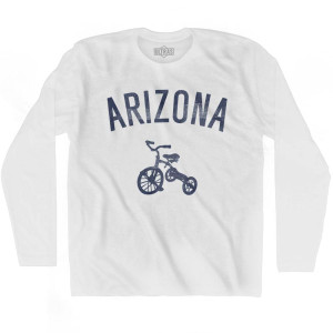 Arizona State Tricycle Adult Cotton Long Sleeve T-shirt - White