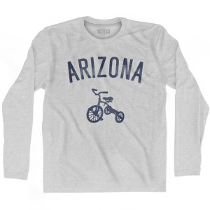 Arizona State Tricycle Adult Cotton Long Sleeve T-Shirt - Grey Heather
