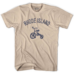 Rhode State Tricycle Adult Cotton T-Shirt - Creme Rhode State Tricycle Adult Cotton T-Shirt - Creme