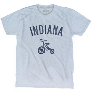 Indiana State Tricycle Adult Tri-Blend T-Shirt - Athletic White Indiana State Tricycle Adult Tri-Blend T-Shirt - Athletic White