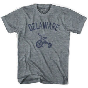 Delaware State Tricycle Youth Tri-Blend T-shirt - Athletic Grey