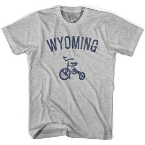 Wyoming State Tricycle Youth Cotton T-Shirt - Grey Heather Wyoming State Tricycle Youth Cotton T-Shirt - Grey Heather