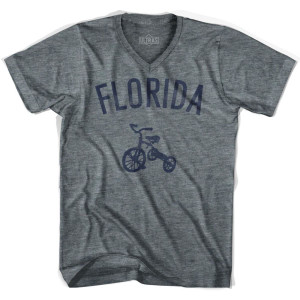 Florida State Tricycle Adult Tri-Blend V-neck Womens T-shirt - Athletic Grey Florida State Tricycle Adult Tri-Blend V-neck Womens T-shirt - Athletic Grey