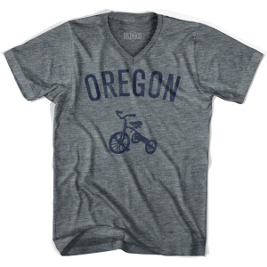 Oregon State Tricycle Adult Tri-Blend V-neck T-shirt - Athletic Grey Oregon State Tricycle Adult Tri-Blend V-neck T-shirt - Athletic Grey