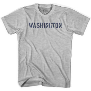 Washington State Stencil Youth Cotton T-Shirt - Grey Heather Washington State Stencil Youth Cotton T-Shirt - Grey Heather
