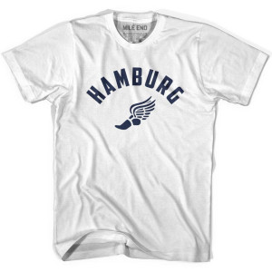 Hamburg Running Winged Foot Track T-Shirt - Adult - White Hamburg Running Winged Foot Track T-Shirt - Adult - White