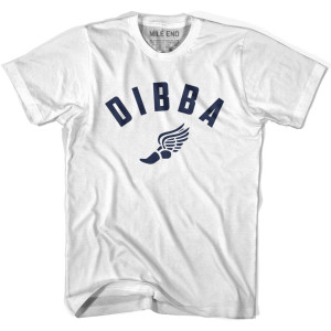 Dibba Running Winged Foot Track T-Shirt - Adult - White Dibba Running Winged Foot Track T-Shirt - Adult - White
