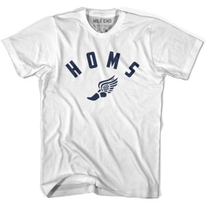 Homs Running Winged Foot Track T-Shirt - Adult - White