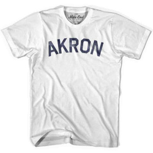 Akron Text T-Shirt - Adult - White