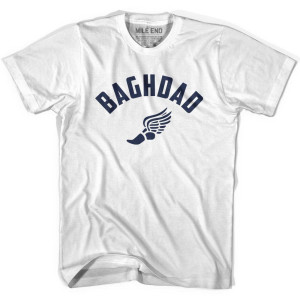 Baghdad Running Winged Foot Track T-Shirt - Adult - White Baghdad Running Winged Foot Track T-Shirt - Adult - White