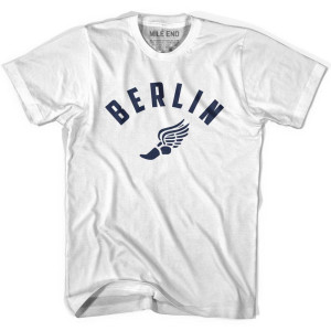 Berlin Running Winged Foot Track T-Shirt - Adult - White Berlin Running Winged Foot Track T-Shirt - Adult - White