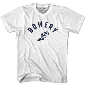 Bowery Running Winged Foot Track T-Shirt - Adult - White Bowery Running Winged Foot Track T-Shirt - Adult - White