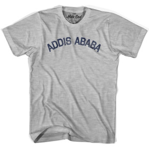 Addis Ababa Text T-Shirt - Adult - Grey Heather