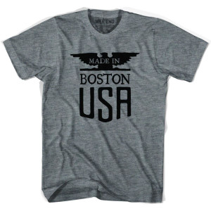 Made In USA Boston Vintage Eagle T-Shirt - Adult - Athletic Grey Made In USA Boston Vintage Eagle T-Shirt - Adult - Athletic Grey