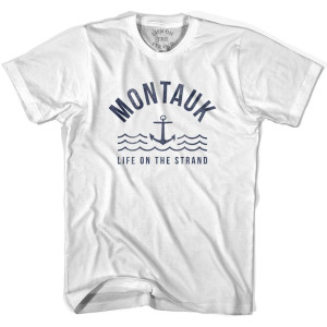 Montauk Anchor Life on the Strand T-Shirt - Adult - White Montauk Anchor Life on the Strand T-Shirt - Adult - White